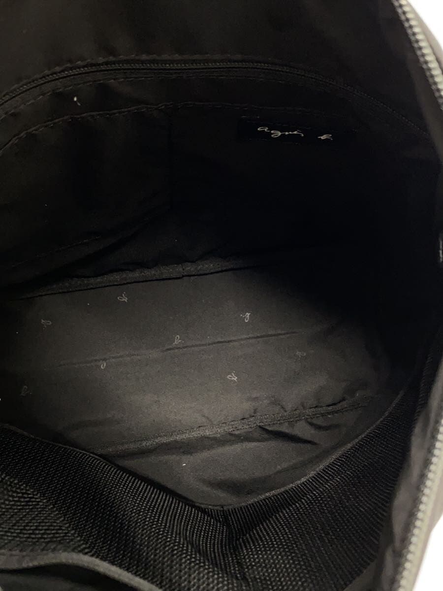 agnes b. Shoulder Bag Nylon BLK Solid 6