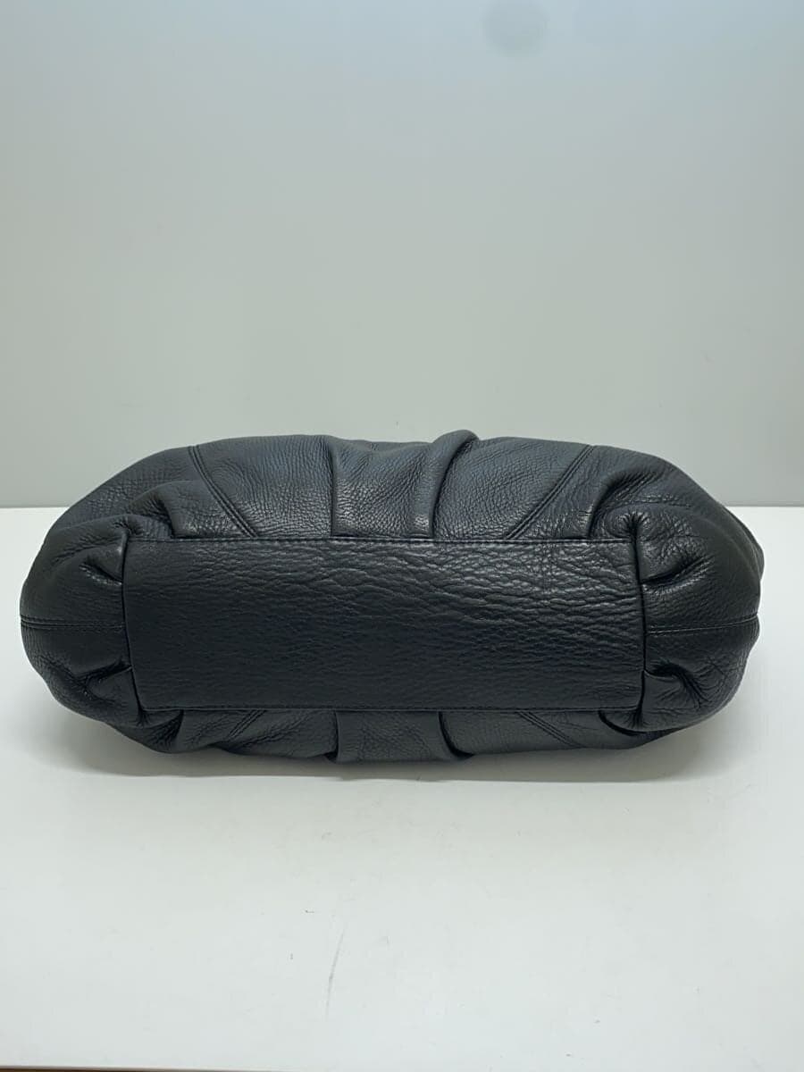 GINZA Kanematsu Tote Bag Leather BLK Solid 4