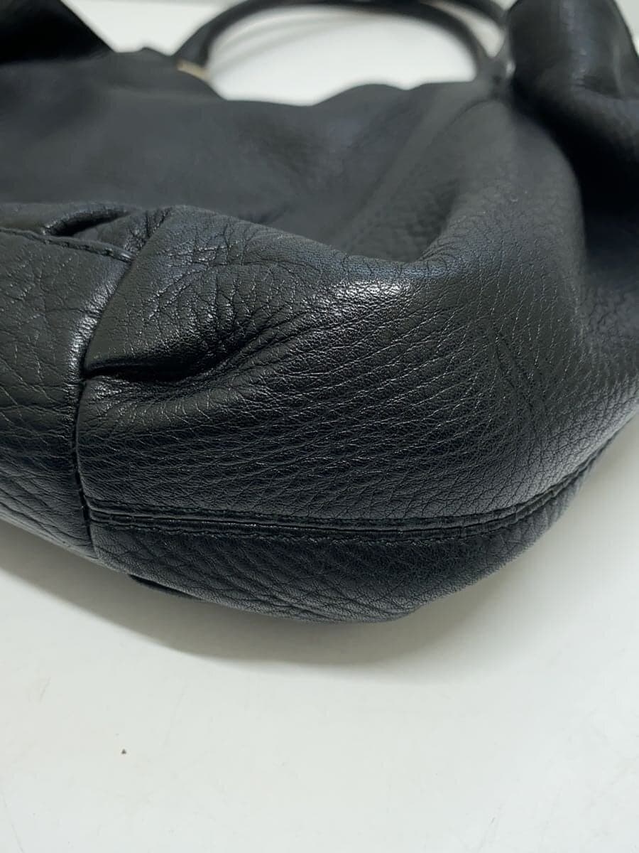 GINZA Kanematsu Tote Bag Leather BLK Solid 7