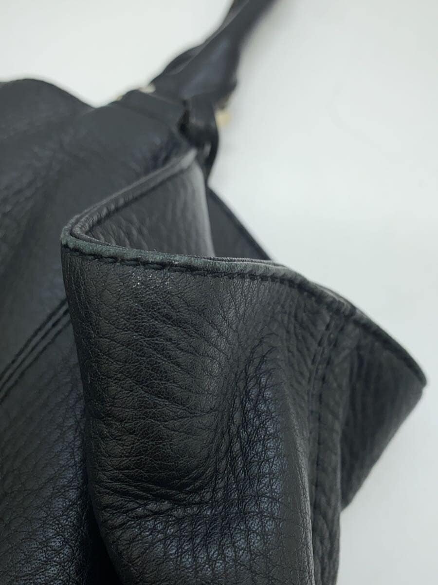 GINZA Kanematsu Tote Bag Leather BLK Solid 8