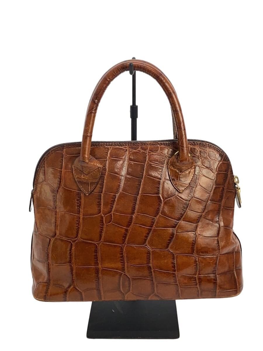 BALLY Handbag Leather BRW All Over Pattern 3