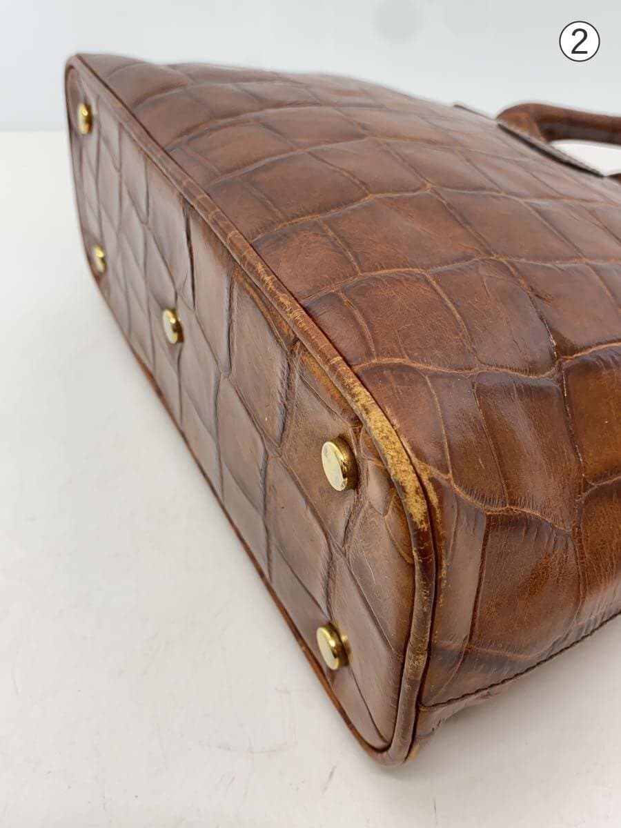 BALLY Handbag Leather BRW All Over Pattern 9