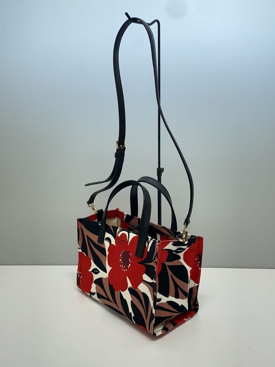 kate spade new york Handbag Canvas RED Floral 2