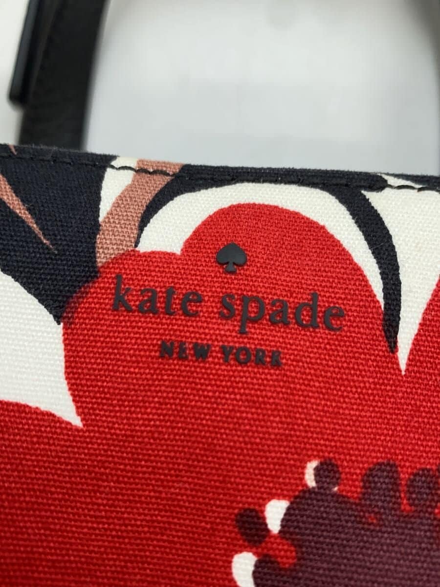 kate spade new york Handbag Canvas RED Floral 5