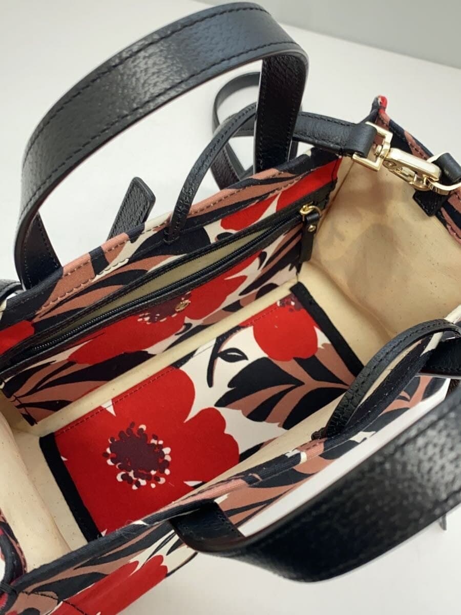 kate spade new york Handbag Canvas RED Floral 6