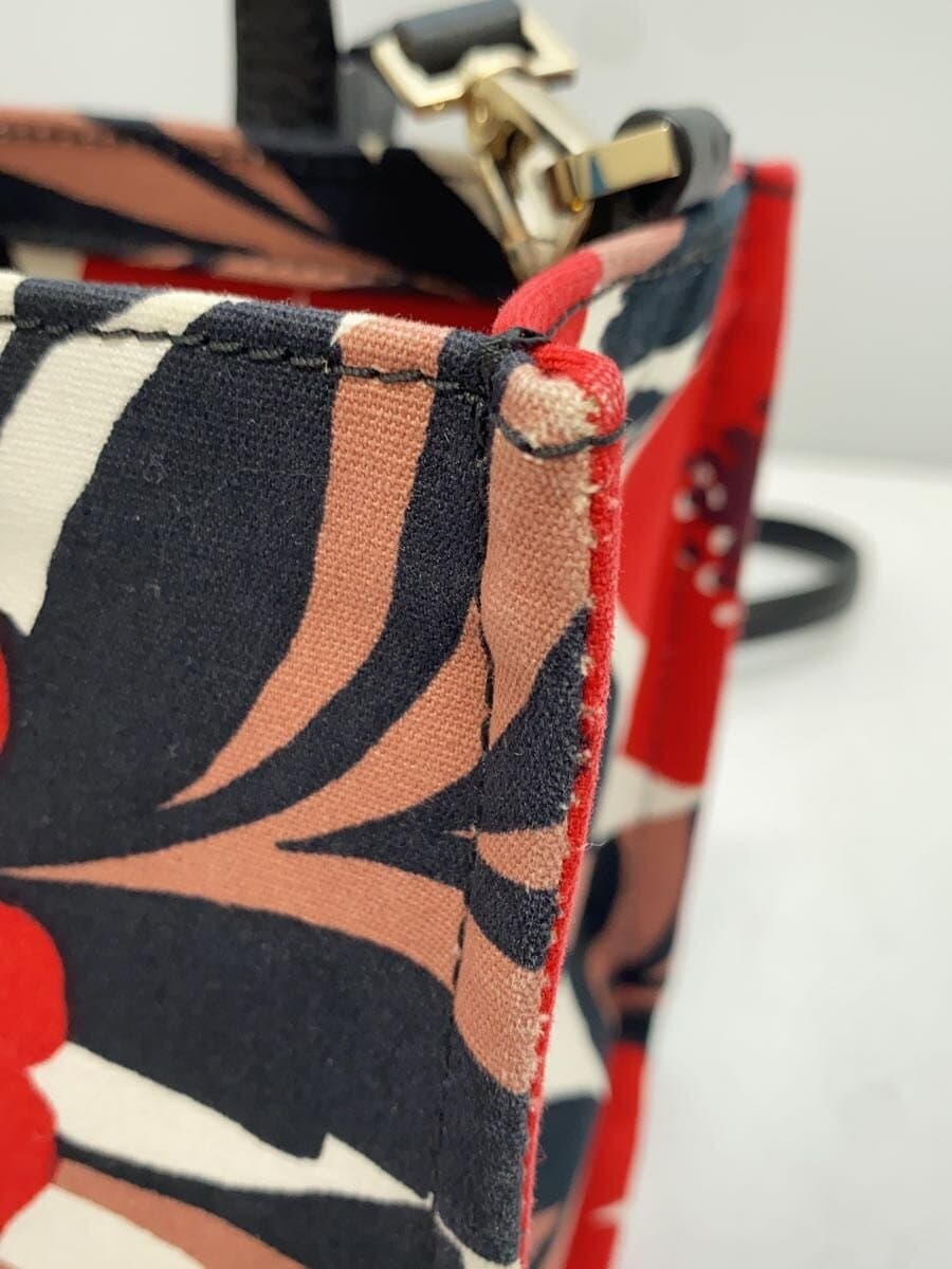kate spade new york Handbag Canvas RED Floral 7
