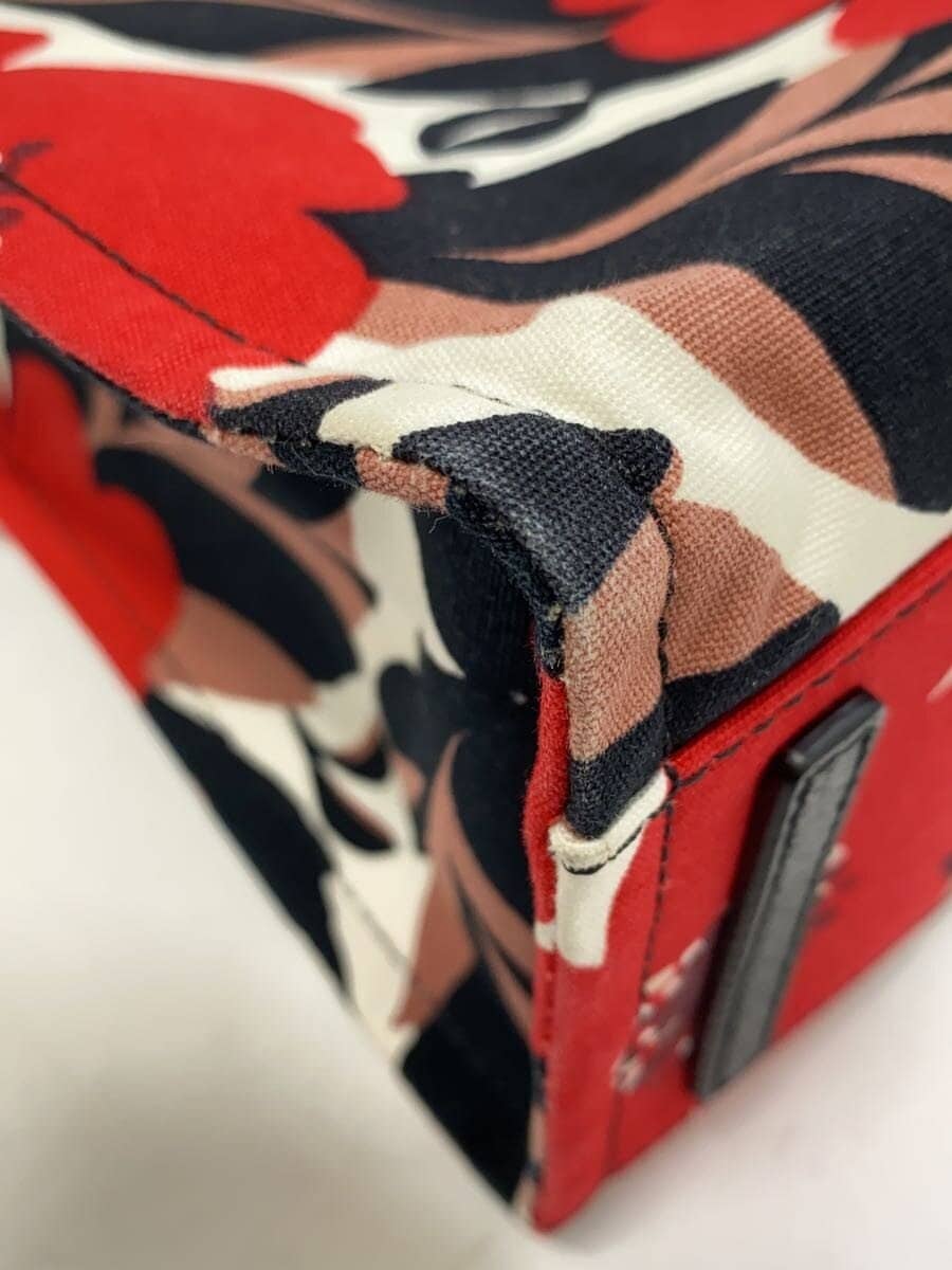 kate spade new york Handbag Canvas RED Floral 8