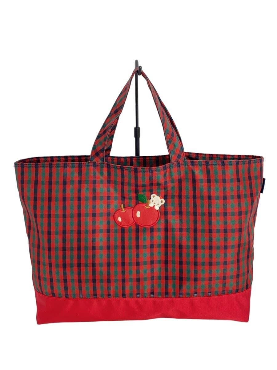 Familiar tote bag -- Red Check