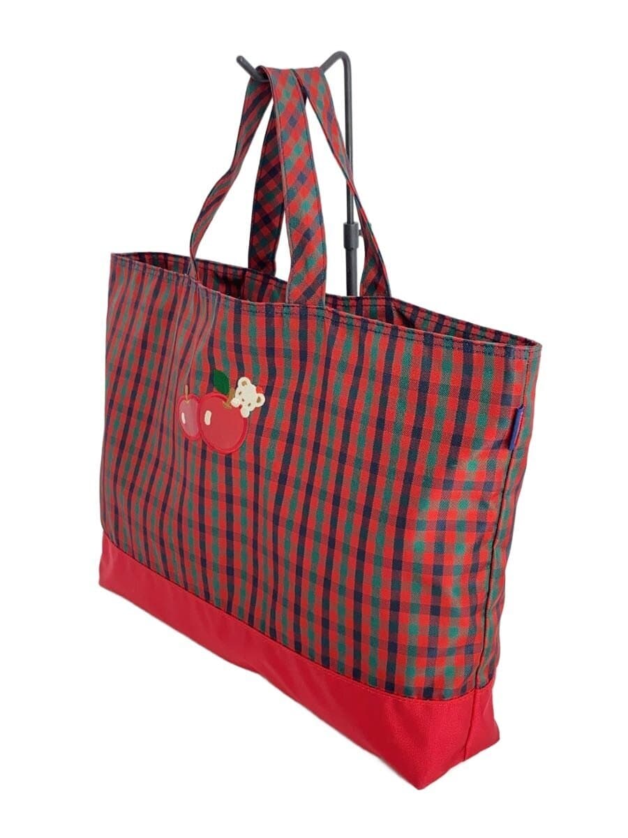 Familiar tote bag -- Red Check 2