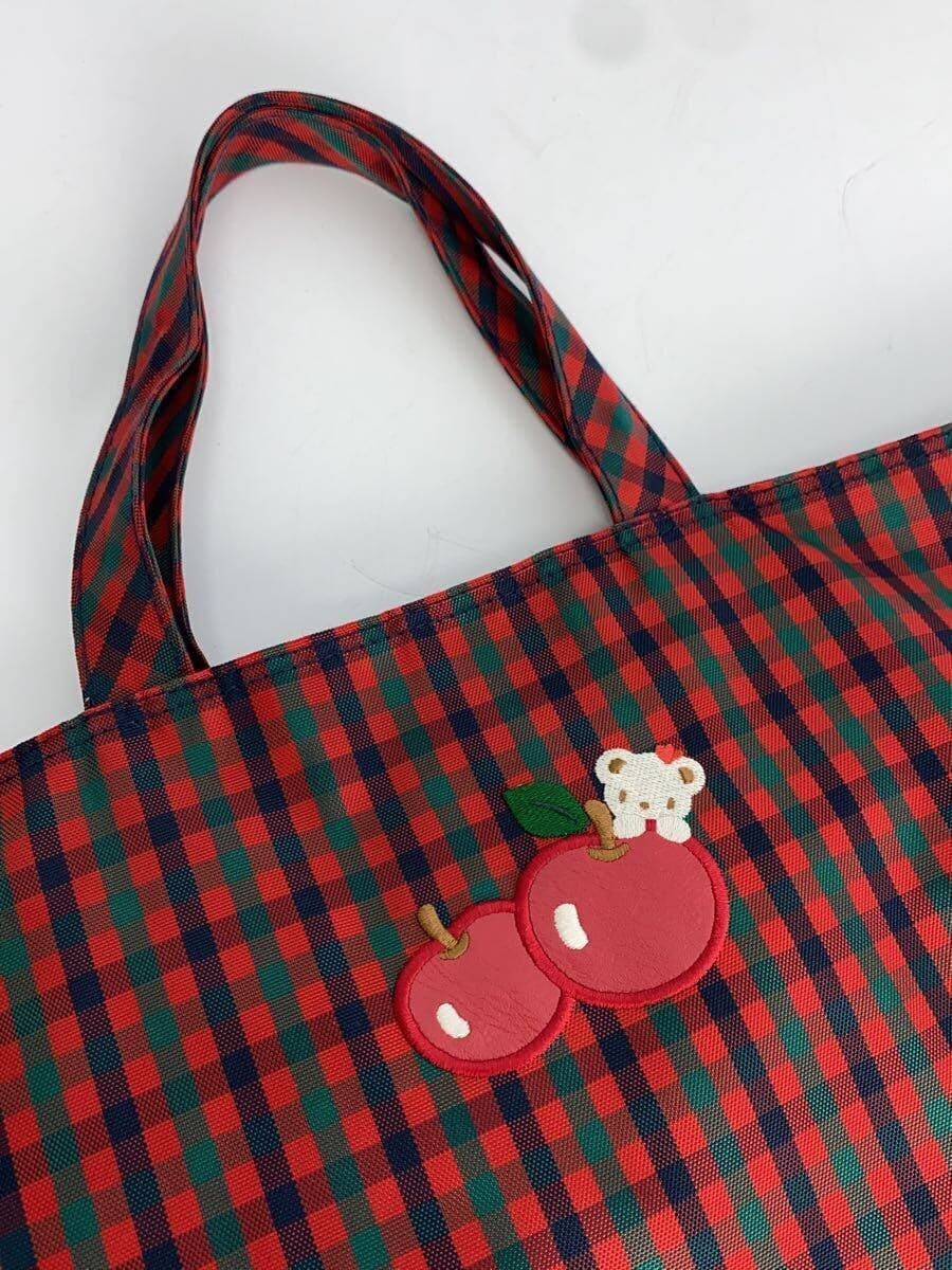 Familiar tote bag -- Red Check 9