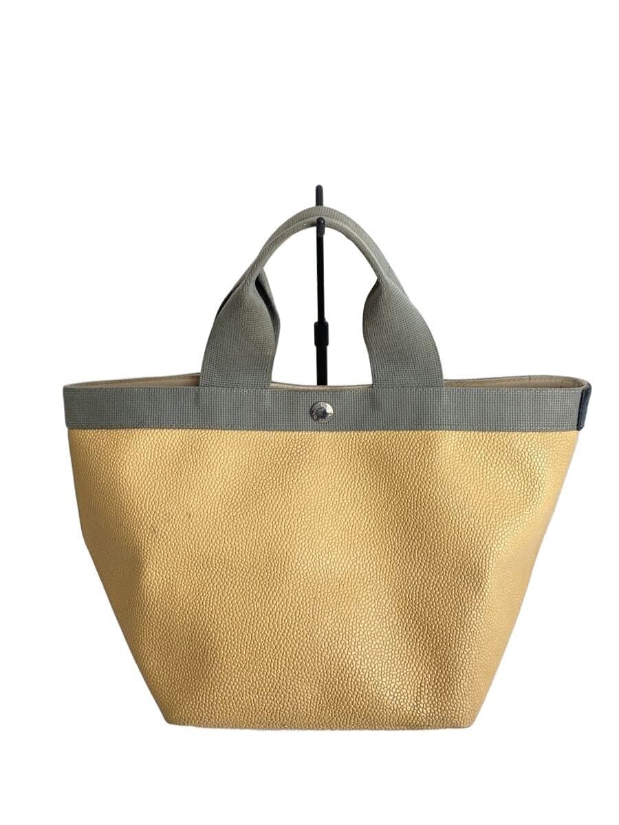 Herve Chapelier handbag leather beige plain