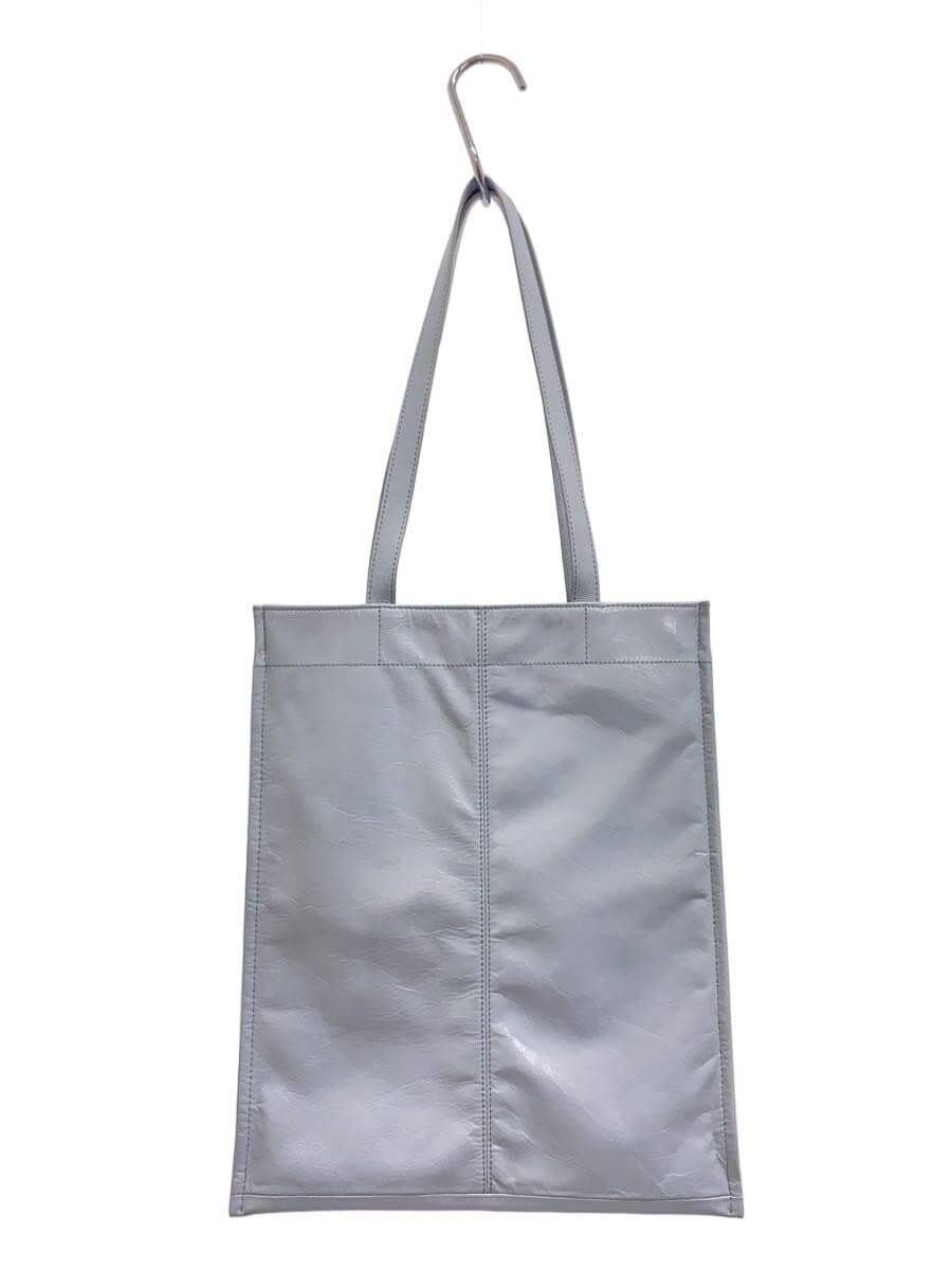 To b. by agnes b tote bag cow leather BLU plain 6255WX31 3