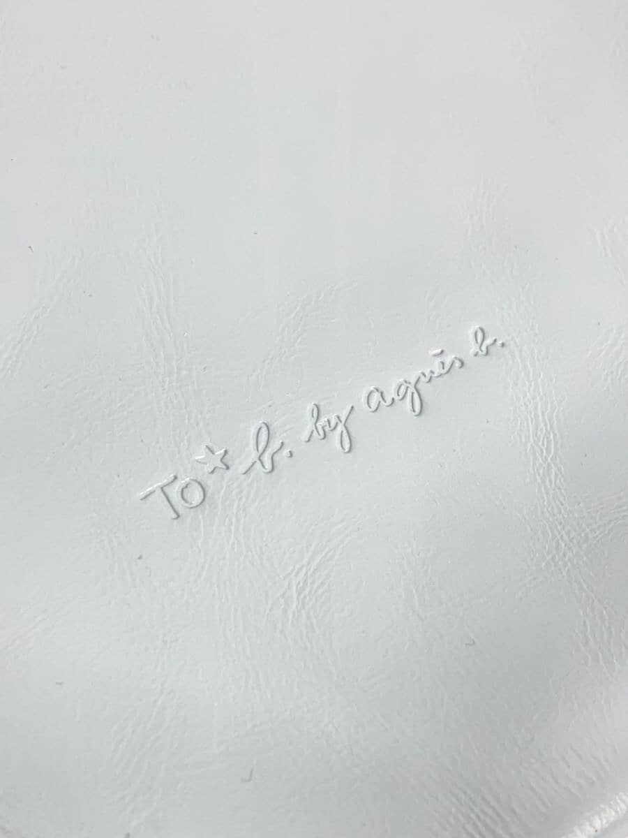 To b. by agnes b tote bag cow leather BLU plain 6255WX31 5