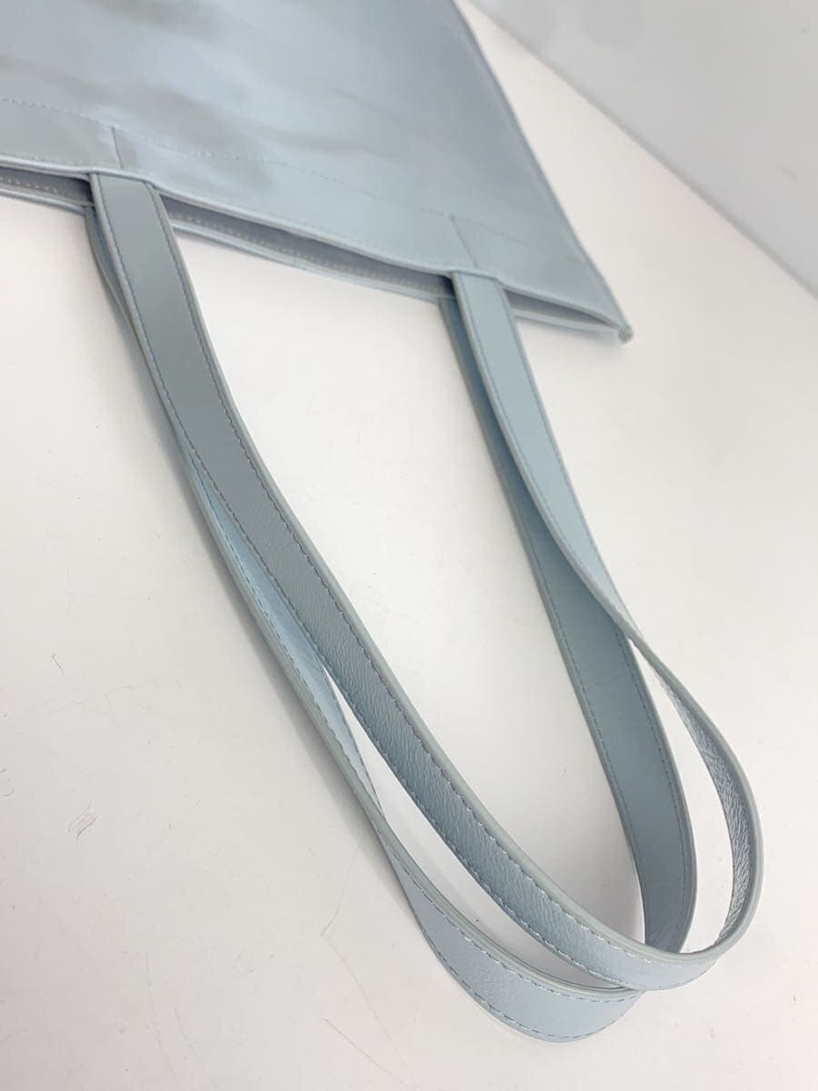 To b. by agnes b tote bag cow leather BLU plain 6255WX31 7