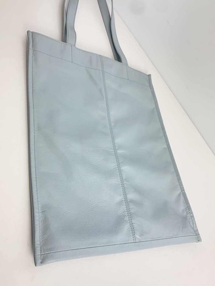 To b. by agnes b tote bag cow leather BLU plain 6255WX31 9