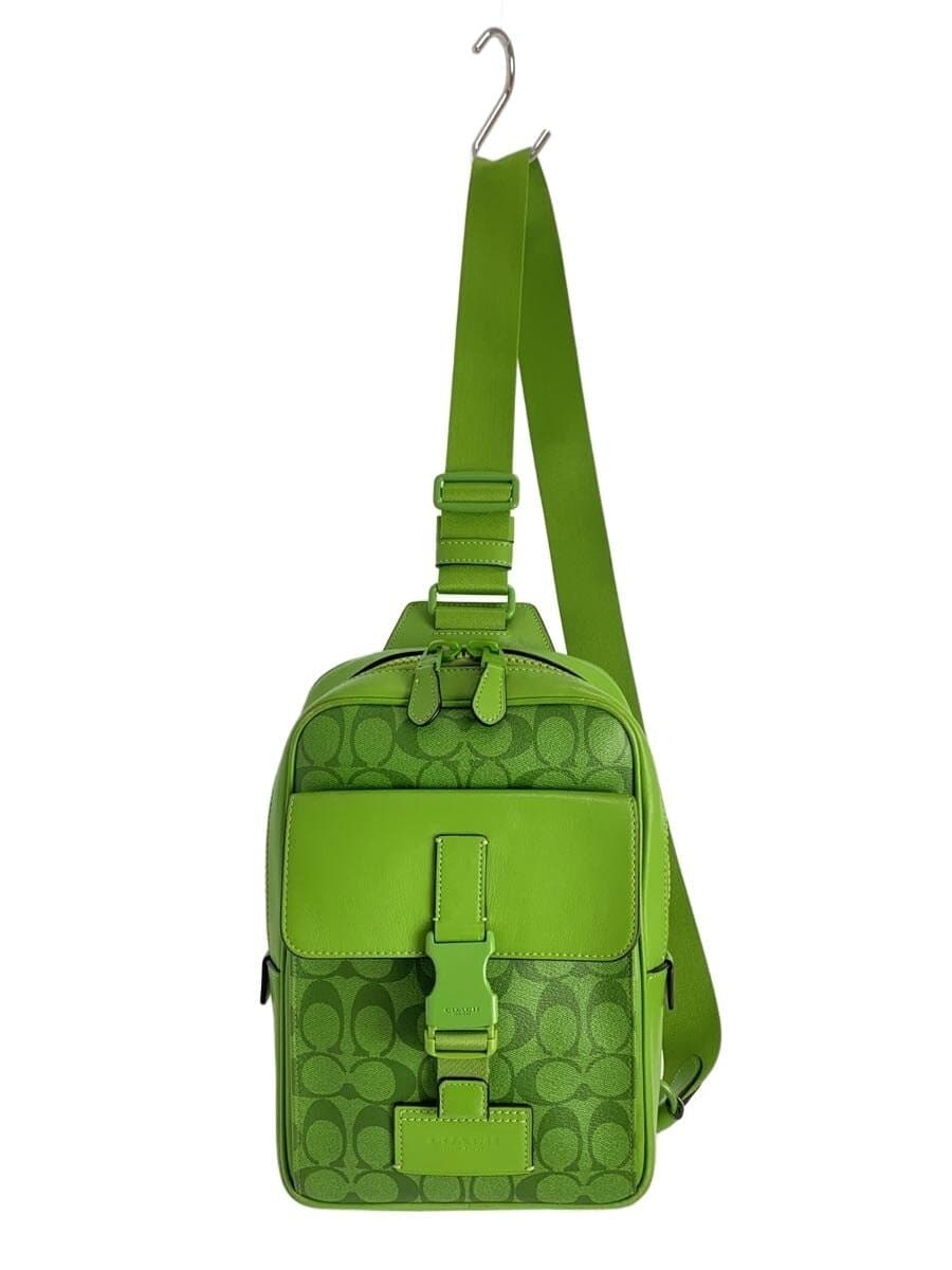 COACH Shoulder Bag -- GRN Signature Pattern C9838