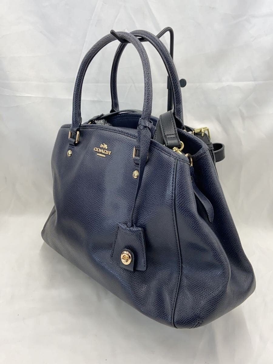 COACH Shoulder Bag NVY Solid 2