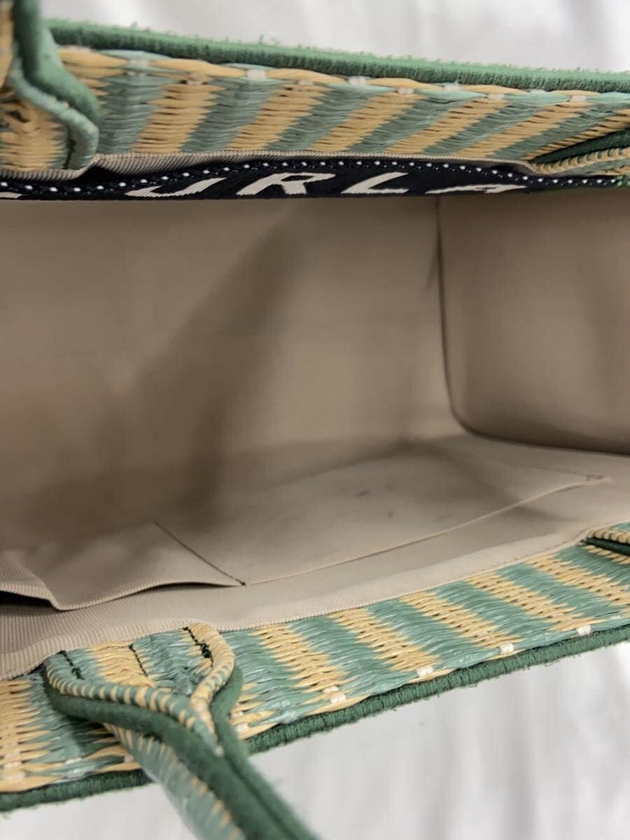 FURLA Basket Bag Tote Bag GRN Solid 6