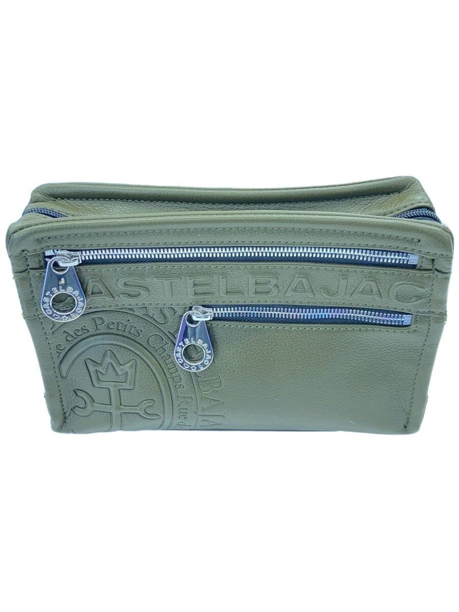 CASTELBAJAC Shoulder Bag Leather KHK Solid 045113