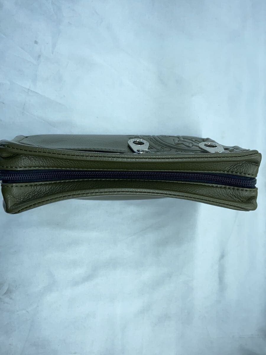 CASTELBAJAC Shoulder Bag Leather KHK Solid 045113 4