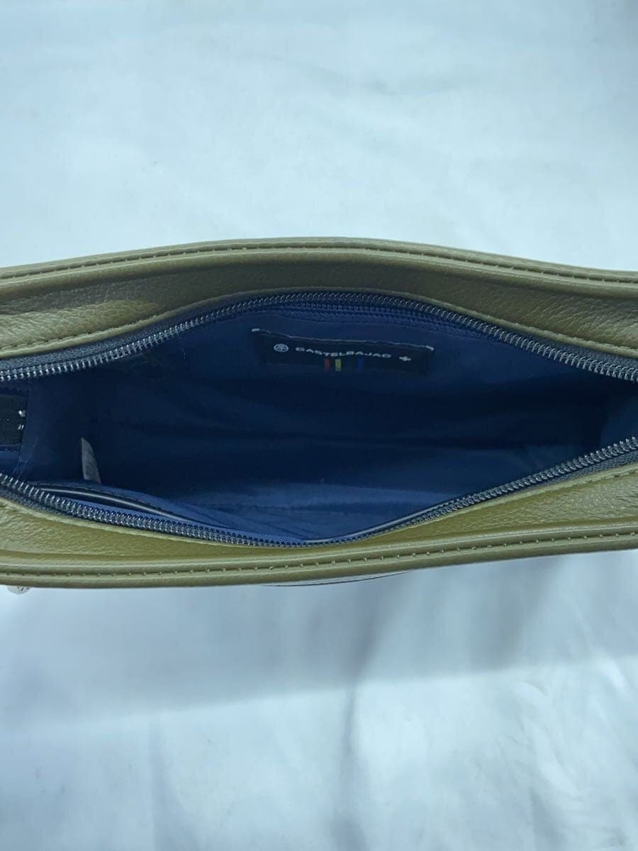 CASTELBAJAC Shoulder Bag Leather KHK Solid 045113 6