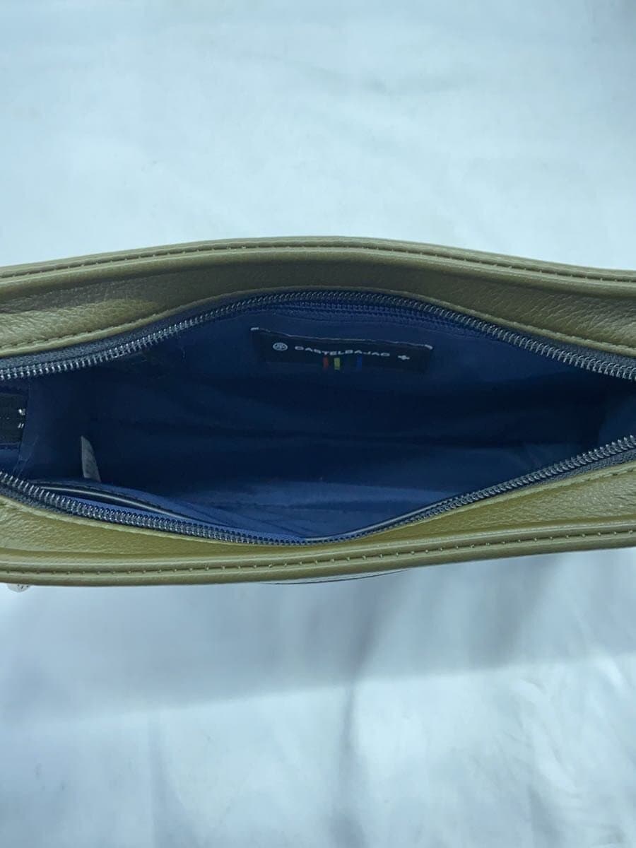CASTELBAJAC Shoulder Bag Leather KHK Solid 045113 6