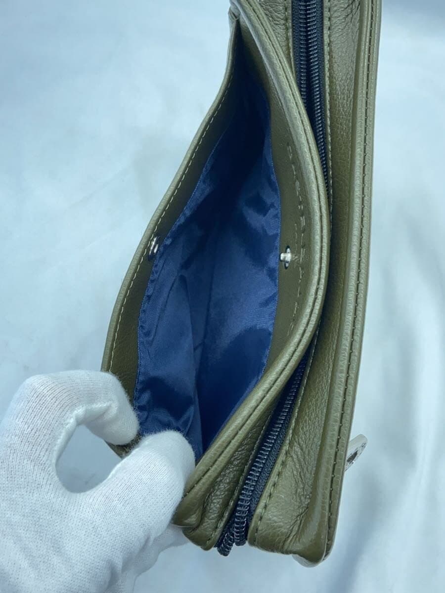 CASTELBAJAC Shoulder Bag Leather KHK Solid 045113 7