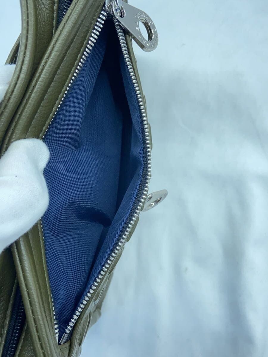 CASTELBAJAC Shoulder Bag Leather KHK Solid 045113 8