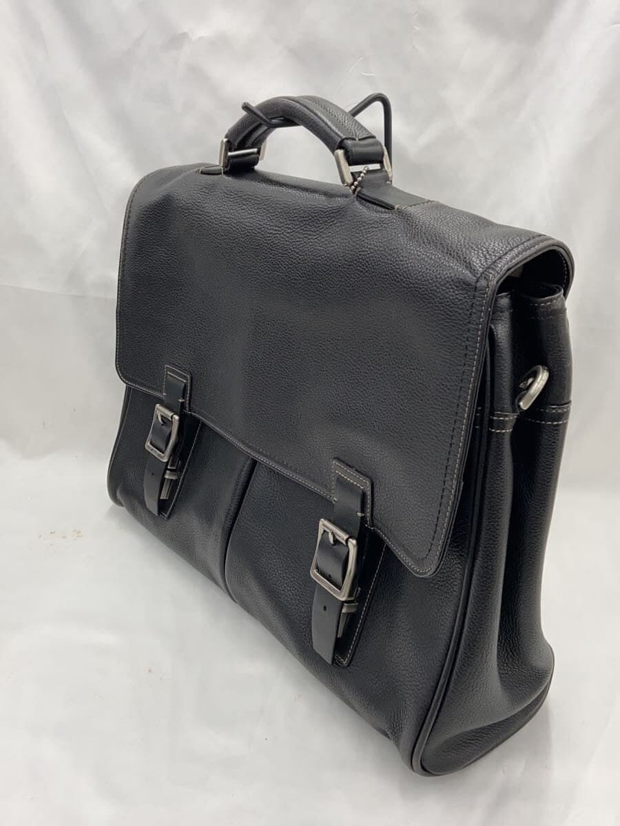 COACH2-Way Briefcase Leather BLK Solid 6466 2
