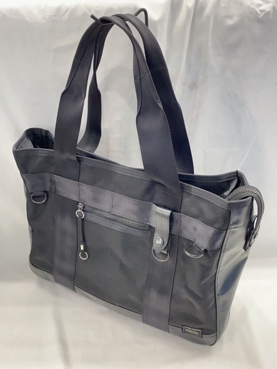 PORTER tote bag nylon BLK plain 2