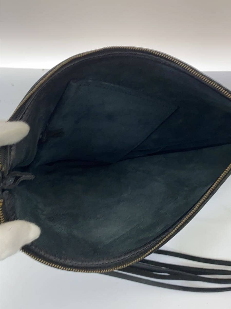 Other Brand Shoulder Bag Leather BLK Solid 5