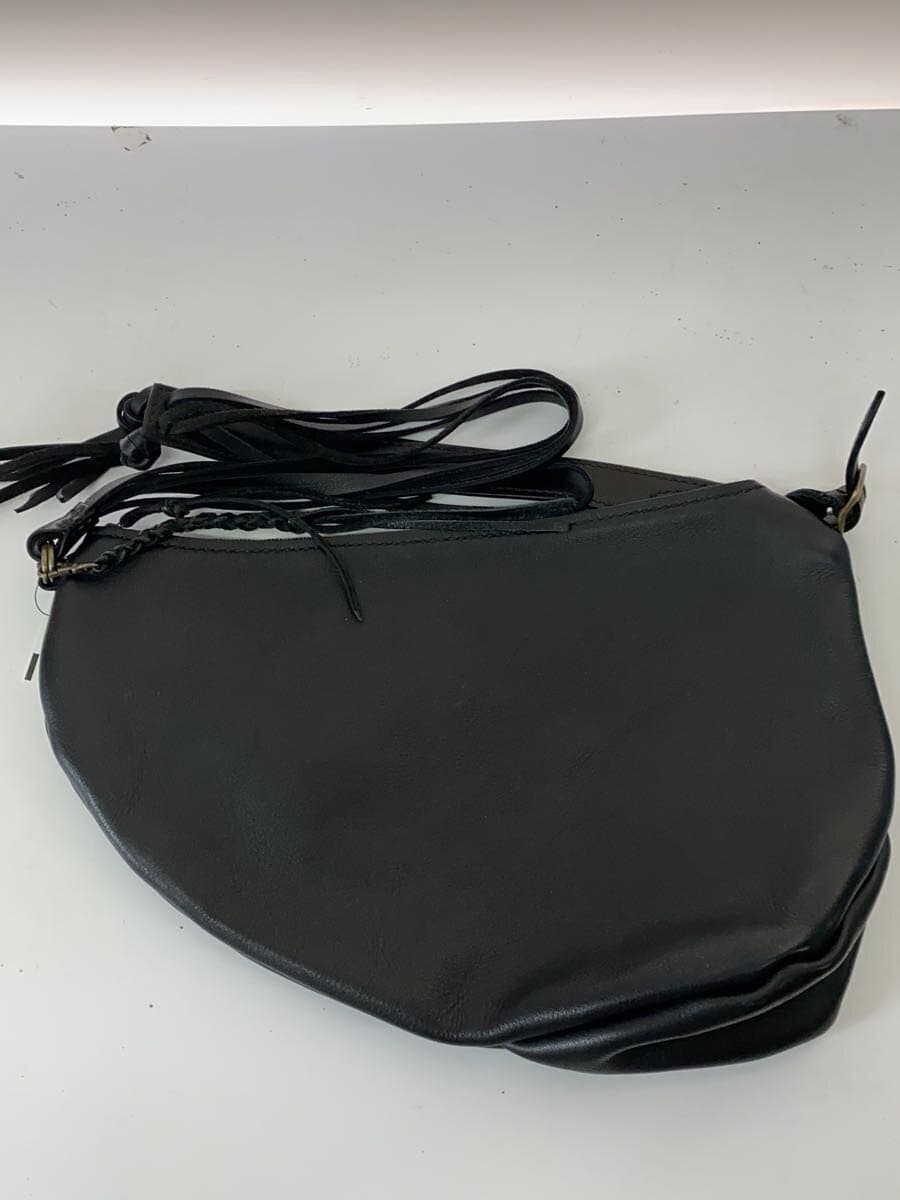 Other Brand Shoulder Bag Leather BLK Solid 6