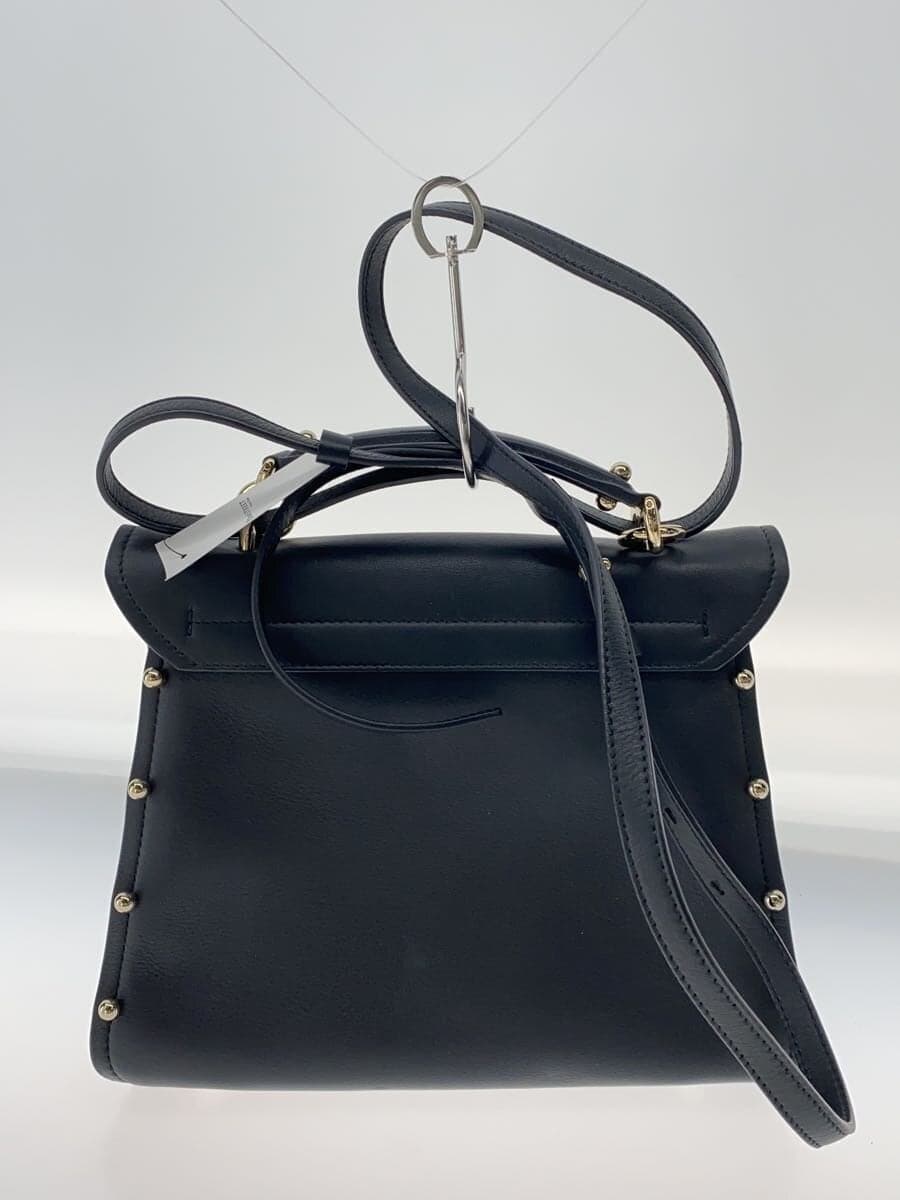 Salvatore Ferragamo Gancini 2-Way Top Handle Bag Studs Shoulder Bag Leather DY-21 H528 3