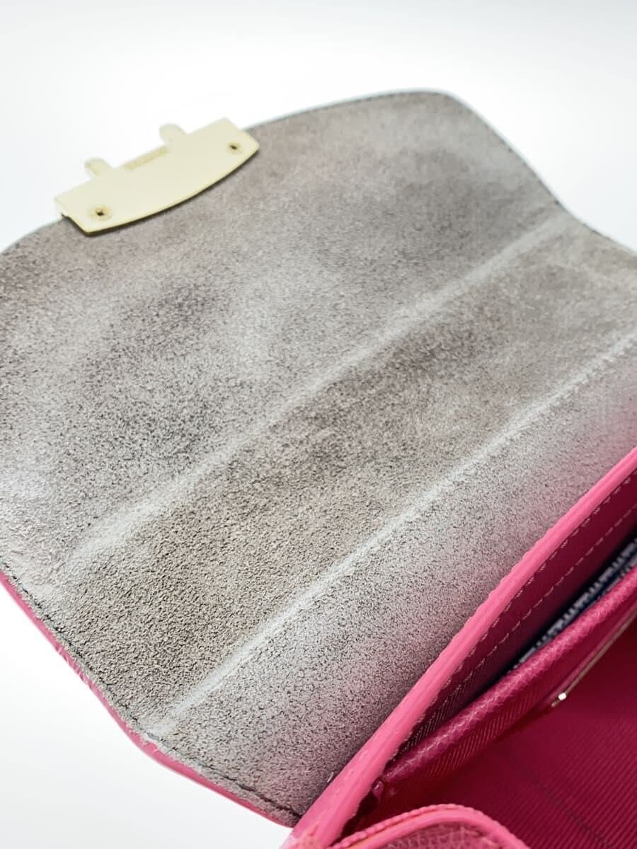 FURLA Metro Police Chain Shoulder Bag Leather Pink 6