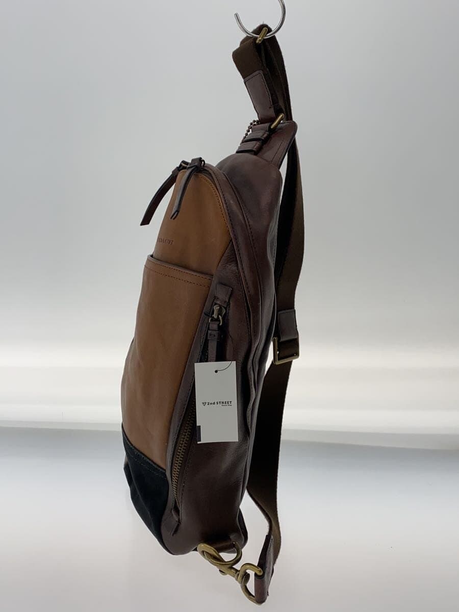 COACH Body Bag Shoulder Bag Leather Suede Brown Black 70796 2