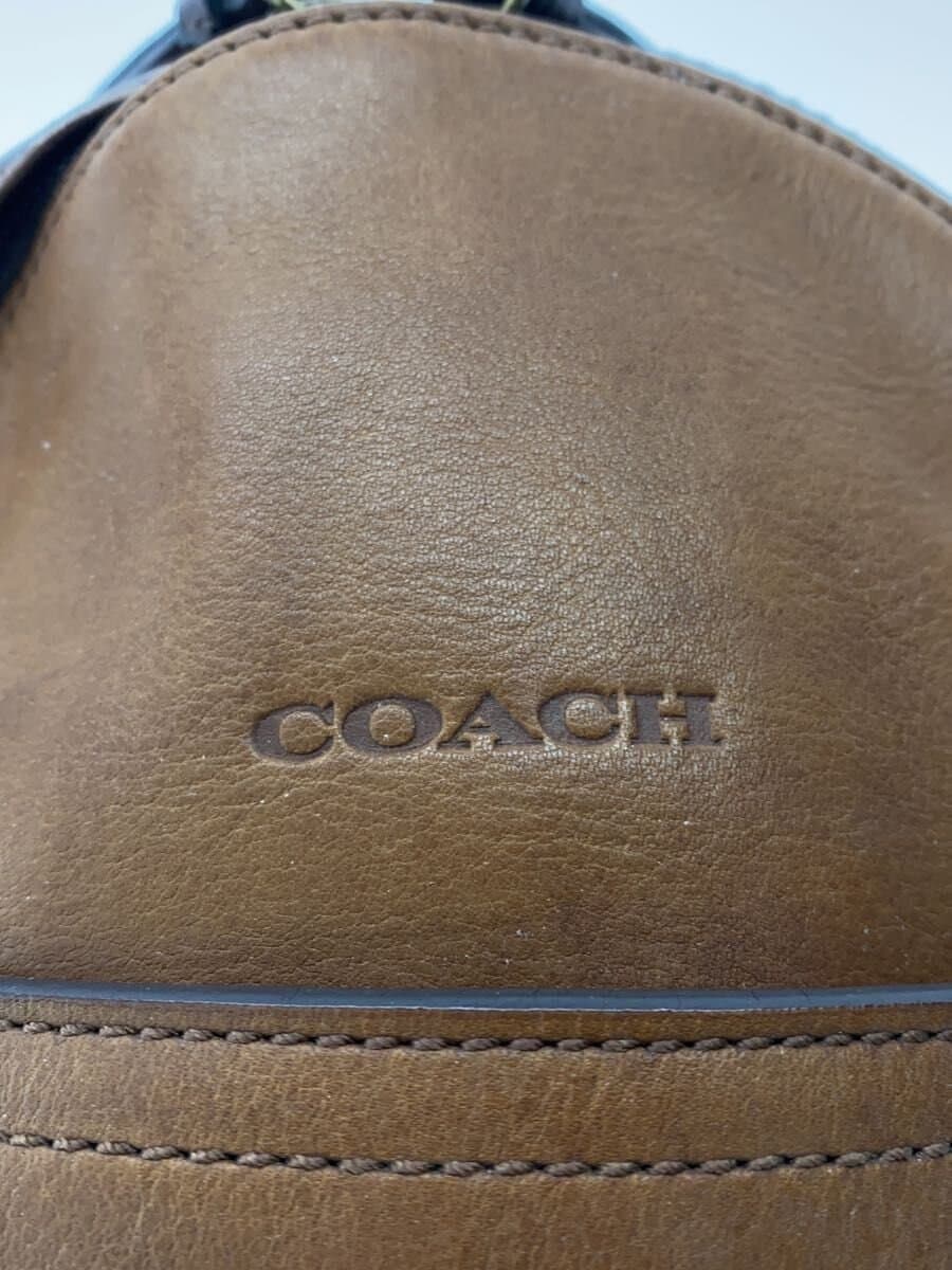 COACH Body Bag Shoulder Bag Leather Suede Brown Black 70796 5