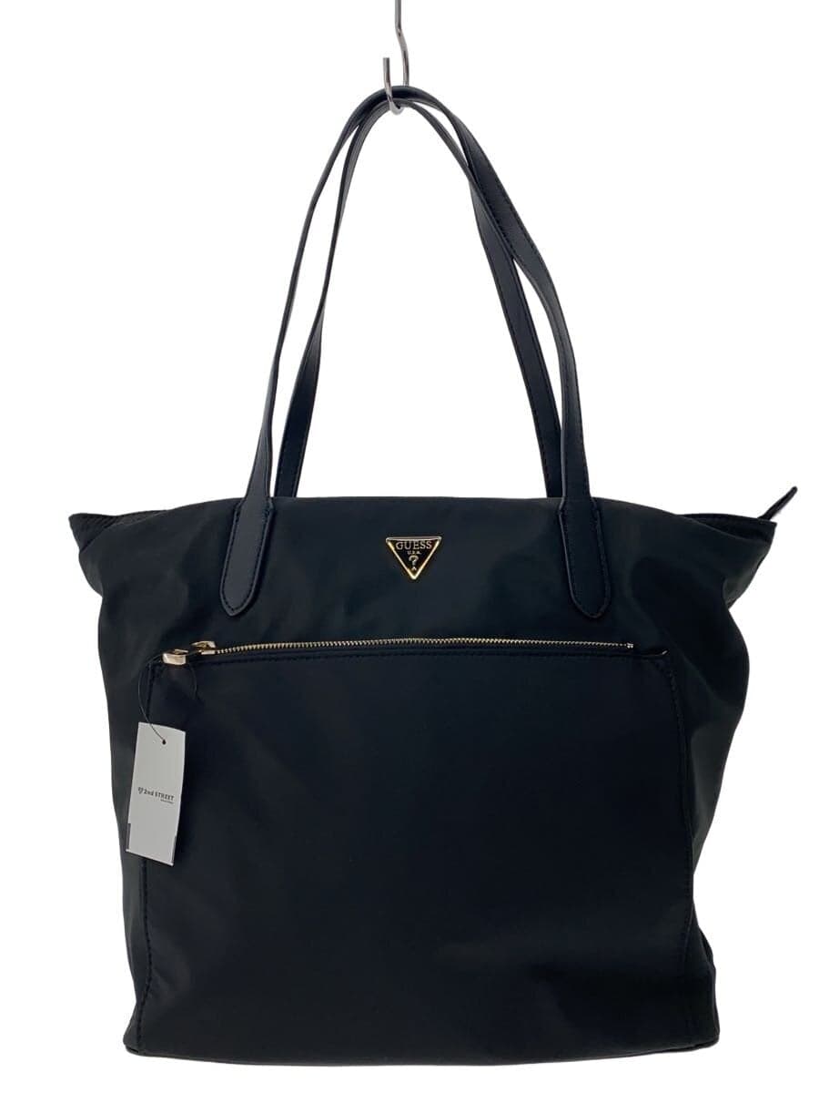 GUESS Eco Gemma Logo Triangle Shopper Tote Bag Black EYG839523