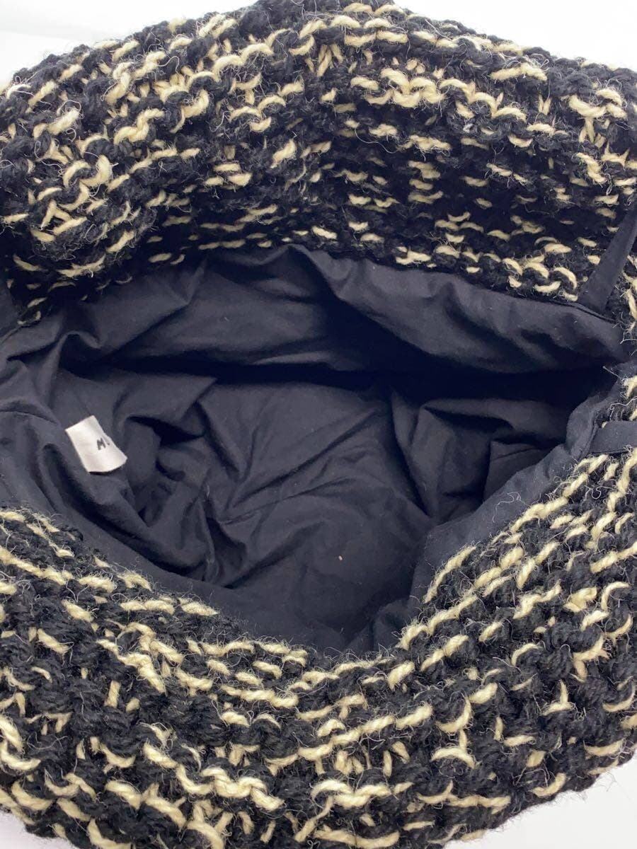 MUUN With Tag Leather Tote Bag Inner Knit Bag Black 6