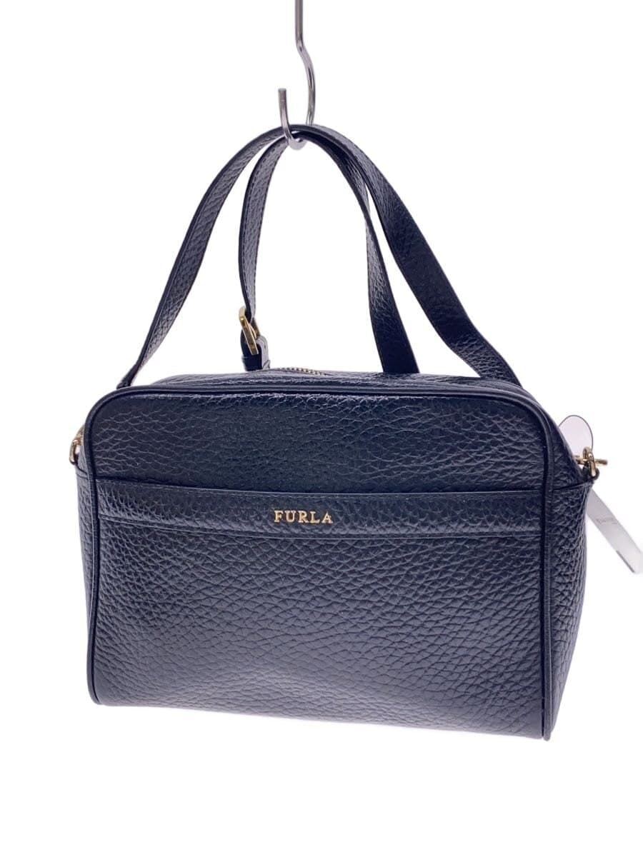 FURLAAVRIL Shoulder Bag Leather Black