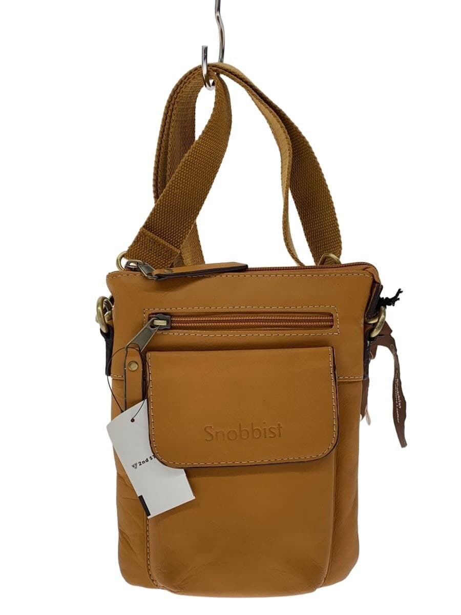 SNOBBISTSNOBBIST Snobist Globe Leather Shoulder Bag Cowhide Camel