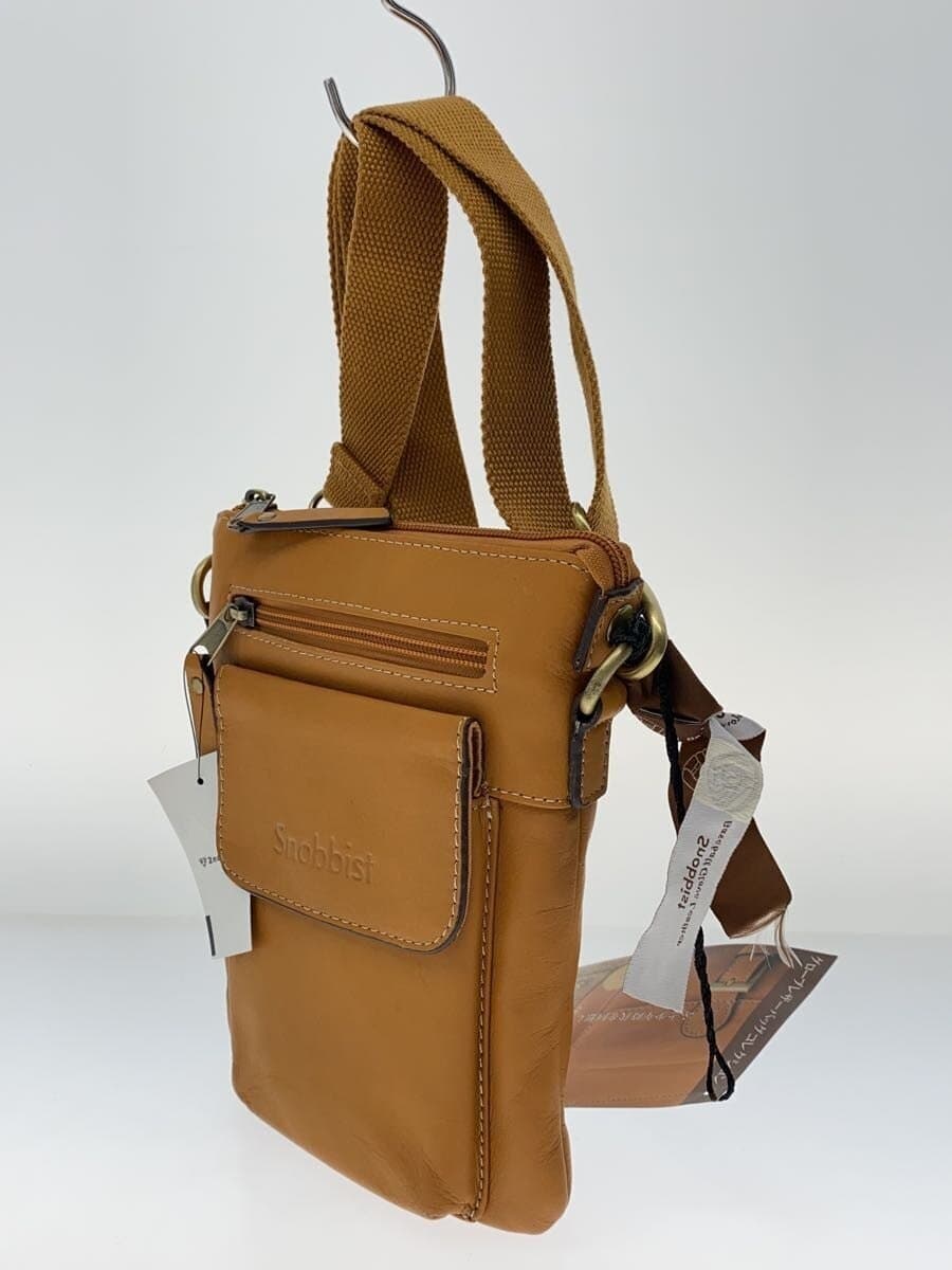 SNOBBISTSNOBBIST Snobist Globe Leather Shoulder Bag Cowhide Camel 2
