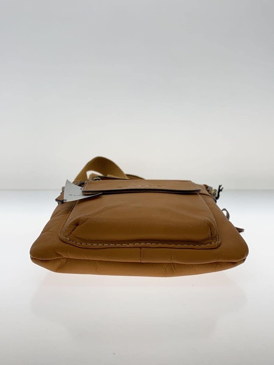 SNOBBISTSNOBBIST Snobist Globe Leather Shoulder Bag Cowhide Camel 4