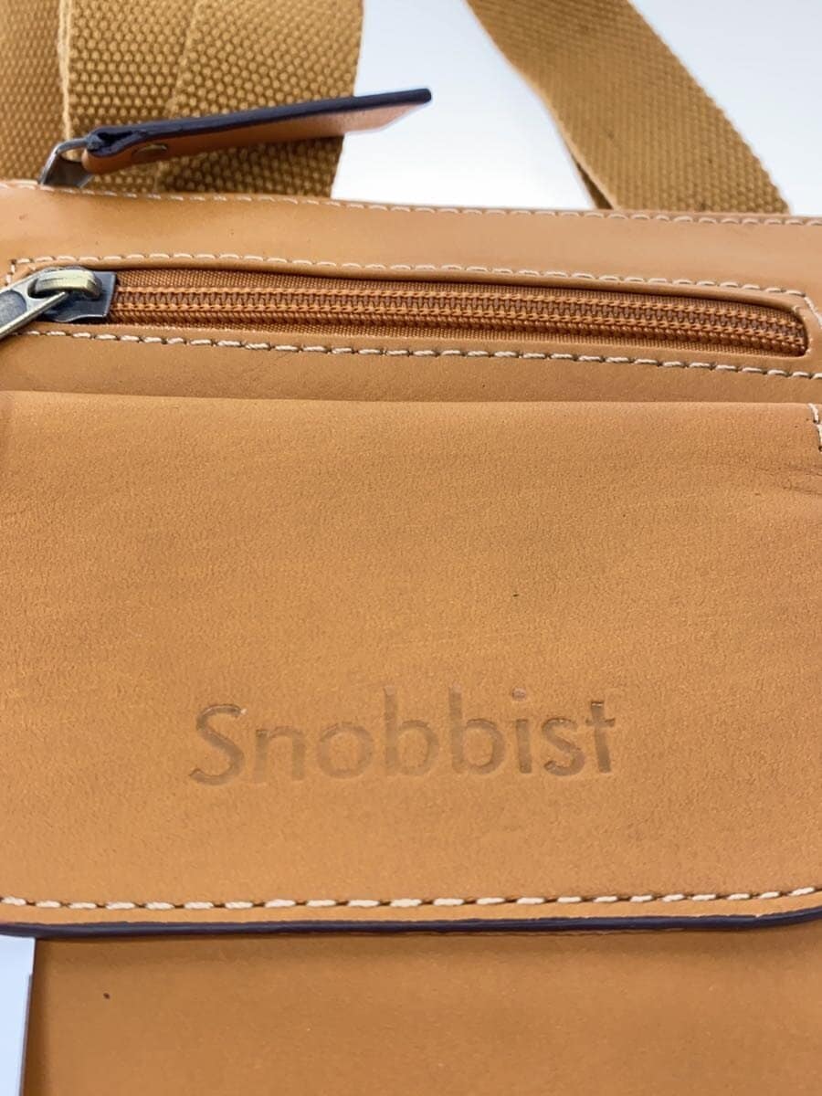 SNOBBISTSNOBBIST Snobist Globe Leather Shoulder Bag Cowhide Camel 5