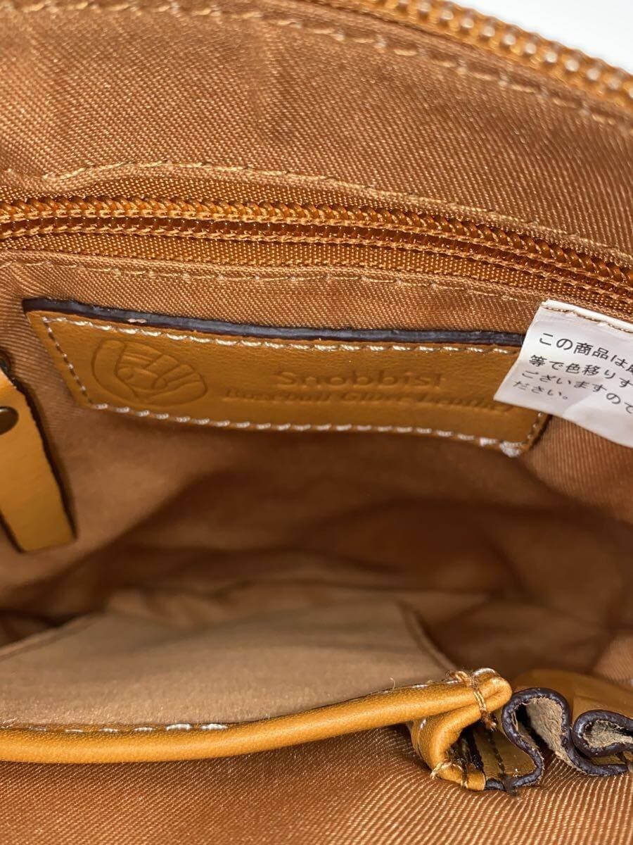 SNOBBISTSNOBBIST Snobist Globe Leather Shoulder Bag Cowhide Camel 6