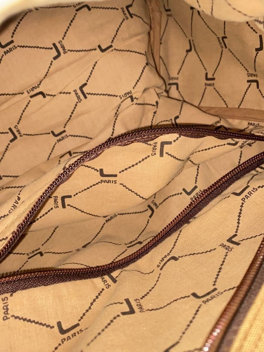 LANCEL Boston Bag BEG Solid MADE IN FRANCE Made in France With Stain 7