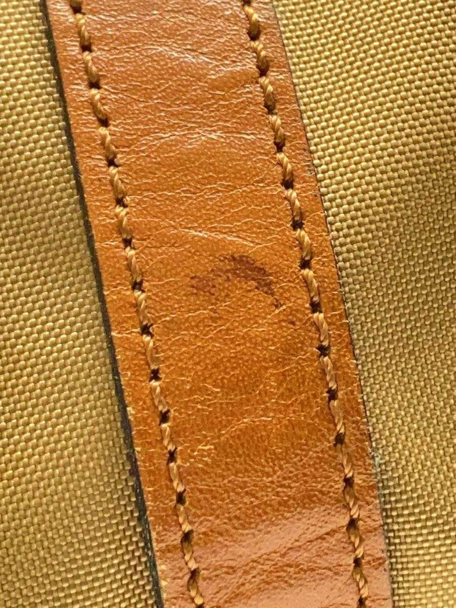 LANCEL Boston Bag BEG Solid MADE IN FRANCE Made in France With Stain 9