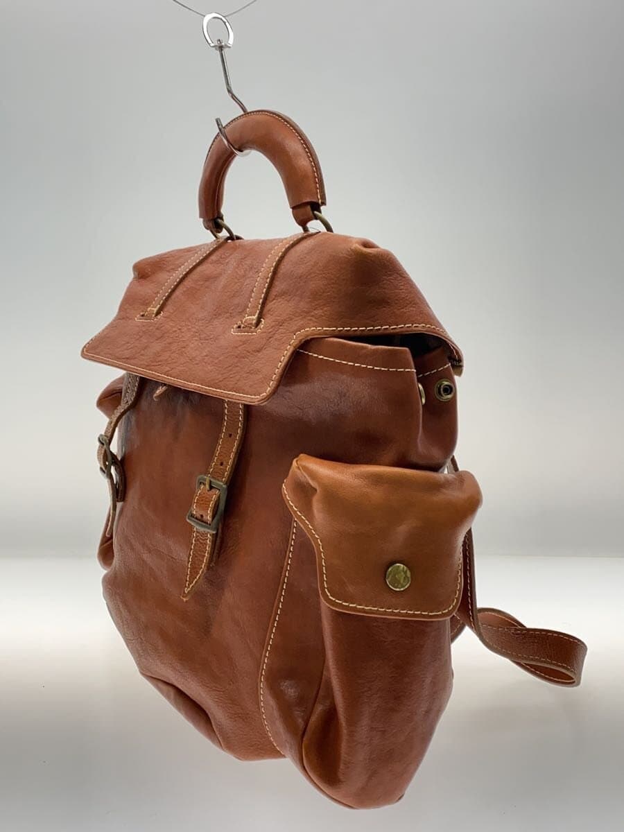 Other Brands: LA CAGE HOMME ZAINO La Cage Homme Backpack Leather Brown 2