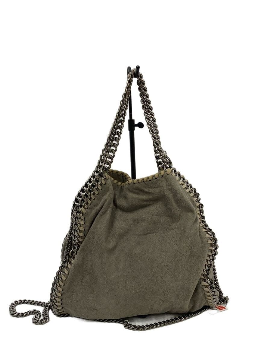 STELLA McCARTNEY Falabella Chain Shoulder Bag Suede GRAY 371223