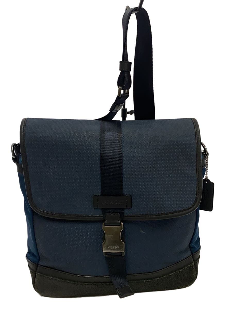COACH Nylon Switch Shoulder Bag Leather NVY