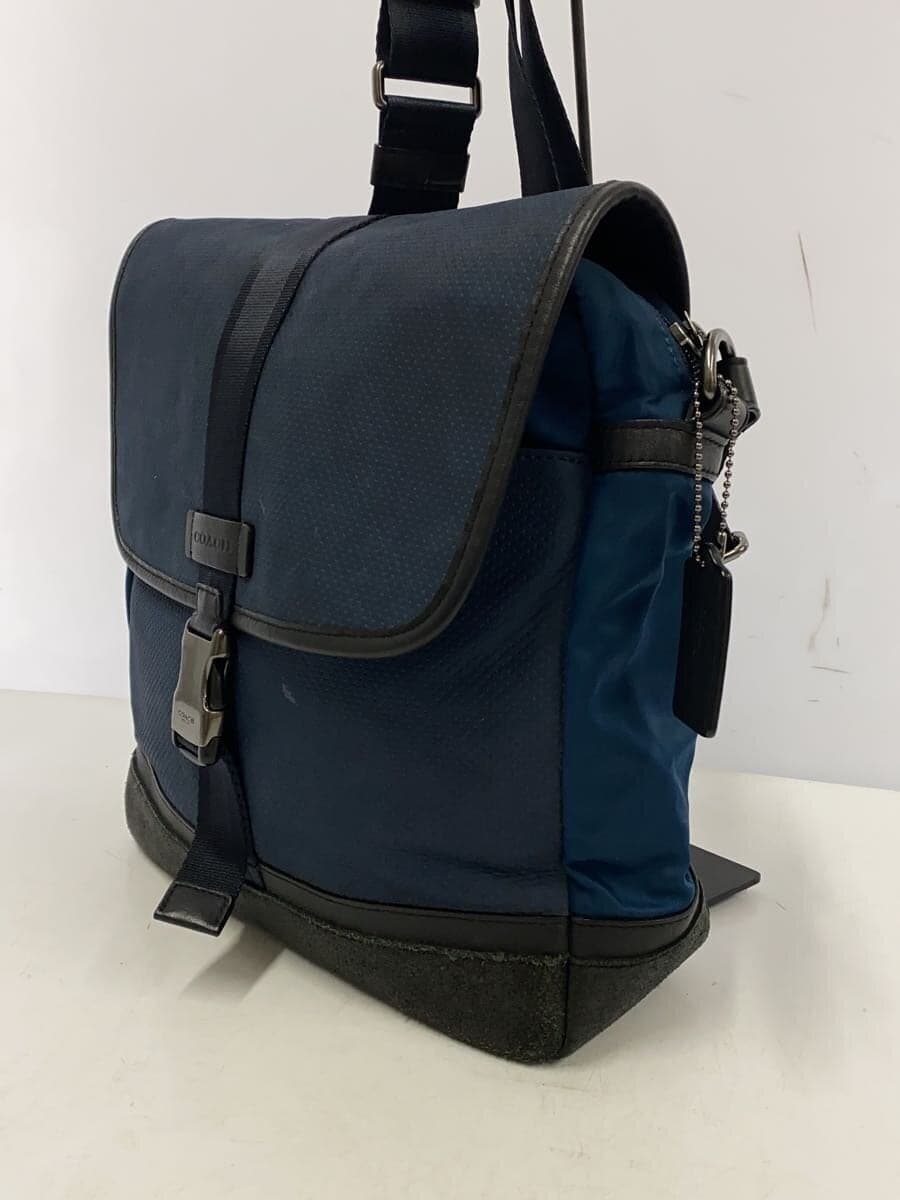 COACH Nylon Switch Shoulder Bag Leather NVY 2